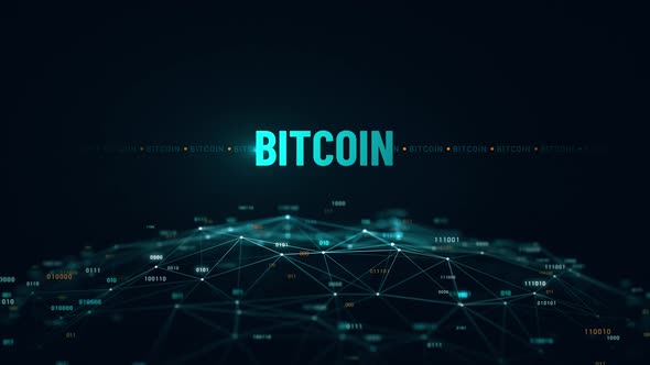 Bitcoin Cryptocurrency Digital Globe Animation 4K