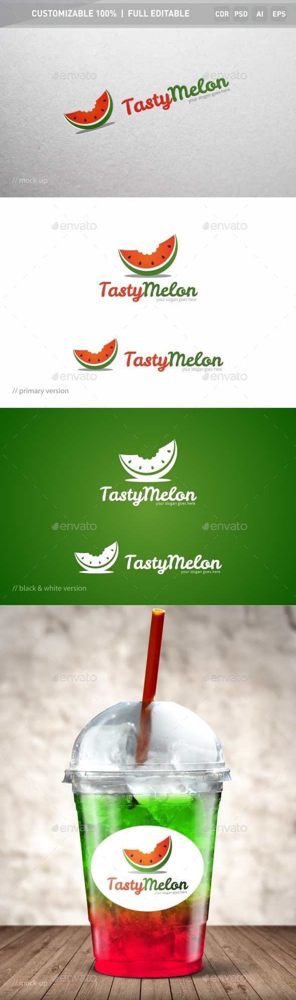 Tasty Melon Logo Template