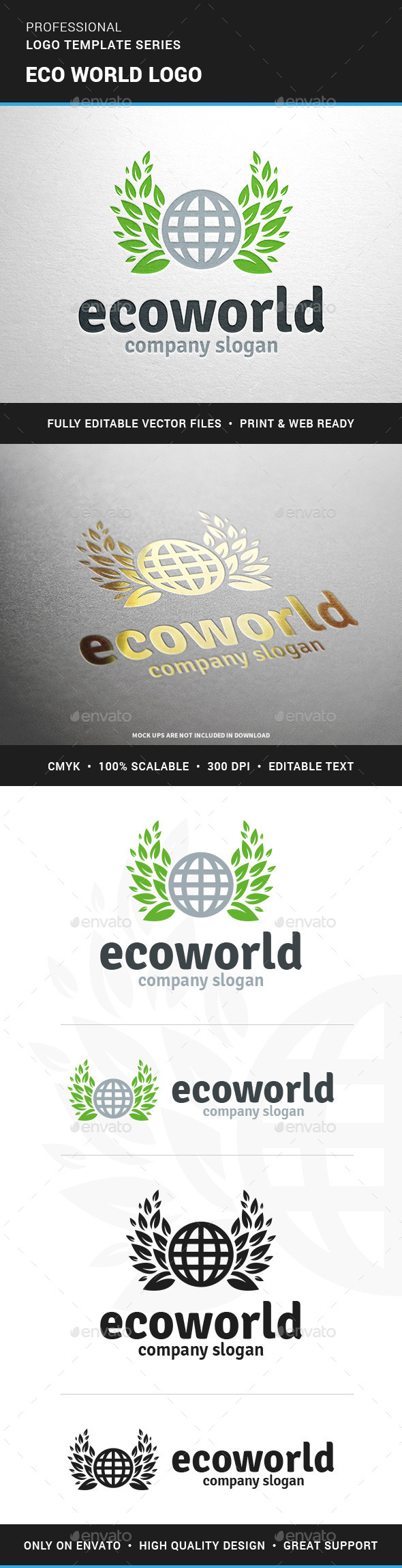 Eco World Logo Template