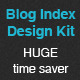 Blog Index Design Kit - Light & Classic Edition - GraphicRiver Item for Sale