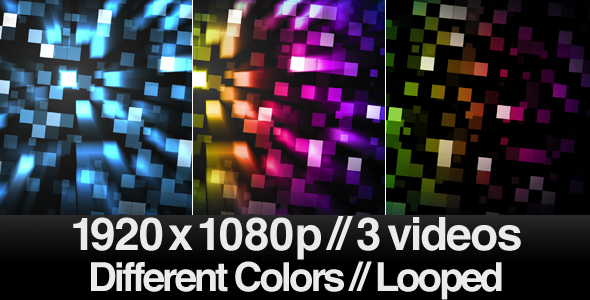 Smooth Motion Cubes Background - Series of 3  LOOP