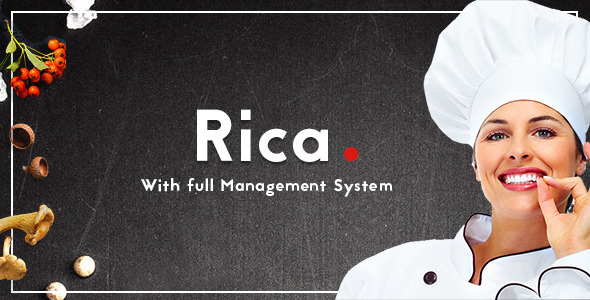  Rica - Multipurpose Restaurant & Cafe PSD Template