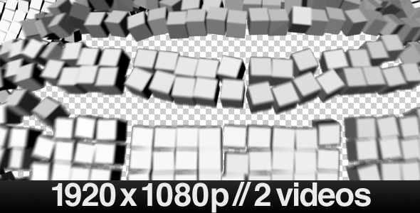 Exploding Block Wall Transition in 3D Series of 2 alt