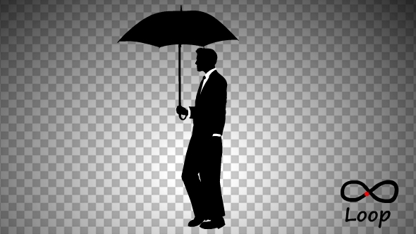 Businessman With Umbrella alt
