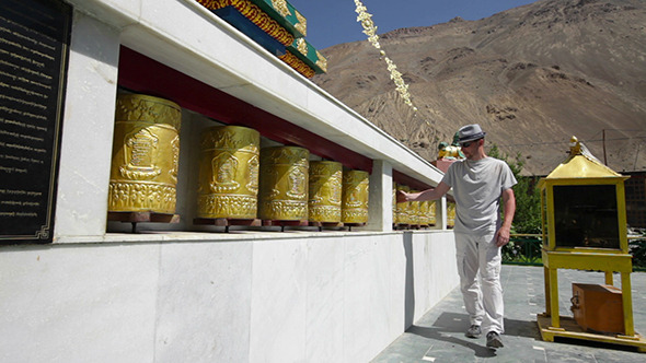 Tibetan Buddhist Prayer Wheels In Buddhism Temple