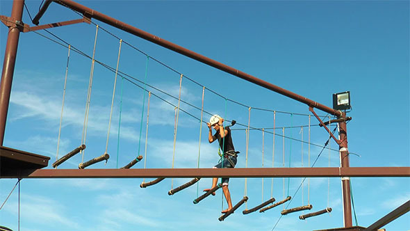 The Young Man Goes on a Rope Road  