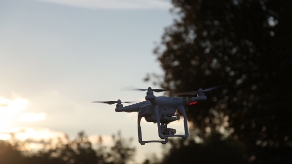 A Personal Drone Flying Through The Air