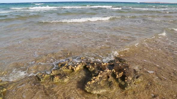 Sea Waves On Red Sea