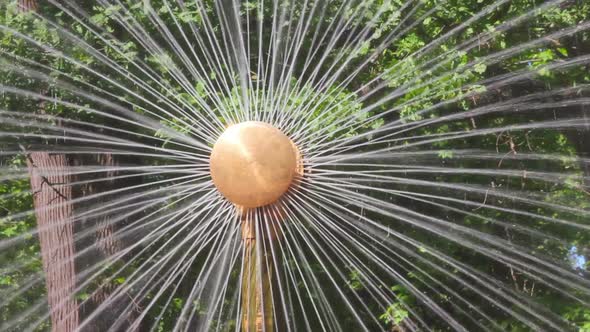 Sun Fountain Fragment In Petergof Park St. Petersburg Russia