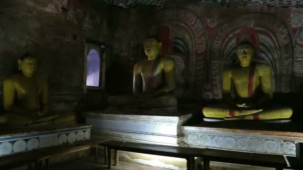 Buddha Statues In Dambulla Cave Temple, Sril Lanka 3