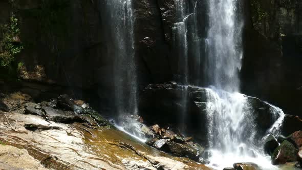 Waterfall Ramboda In Sri Lanka, Tilt View 2