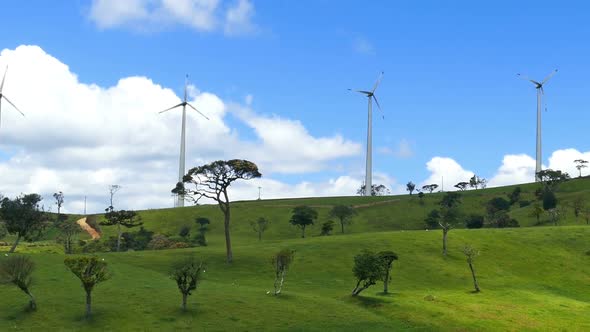 Wind Turbines On Green Hills - Wind Farm In Sri Lanka 2