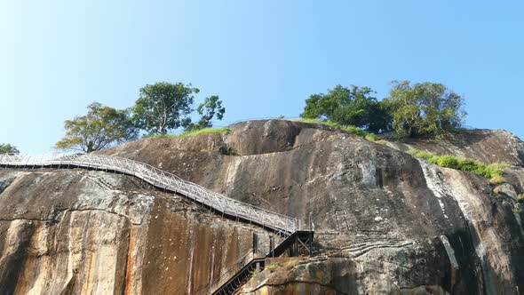 Sigiriya Lion Rock Fortress In Sri Lanka, Tilt View