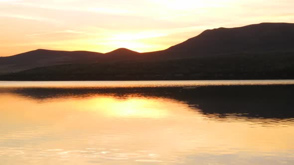 Sunrise On Morning Lake  Mountain 6