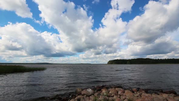 Landscape  Vuoksa Lake In Russia