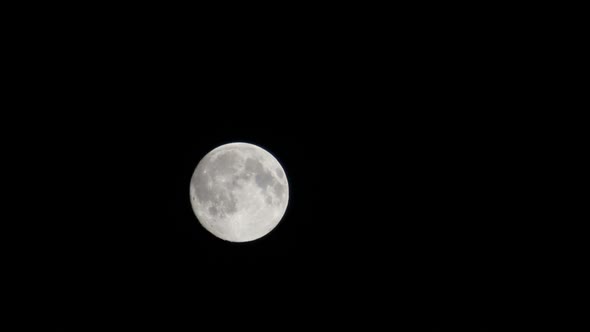 Full Moon Moving On Night Sky