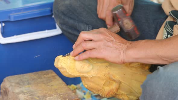 Hand Of Carver Carving Wood 4