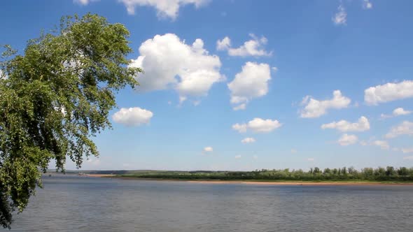 Landscape   Clouds Over River