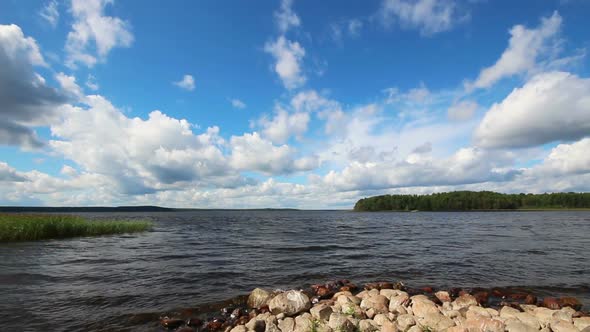 Landscape  Vuoksa Lake In Russia