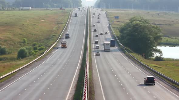 Cars Traveling On The Highway -