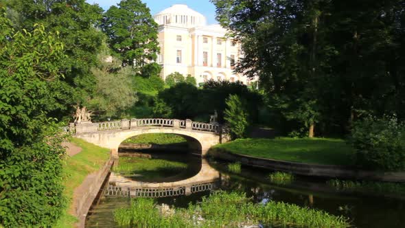 Centaurs Bridge In Pavlovsk Park Saint-Petersburg Russia 1