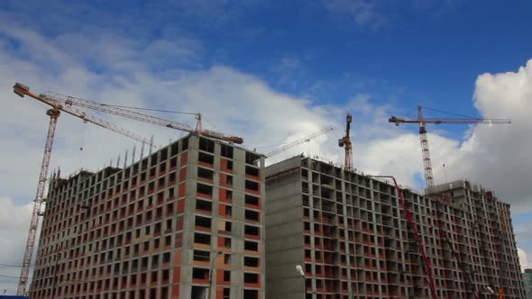 Working Construction Cranes - 3
