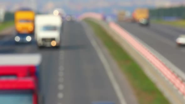 Cars traveling on The Highway - Defocused 1