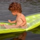 Baby Bathing In River On Inflatable Mattress 2 - VideoHive Item for Sale