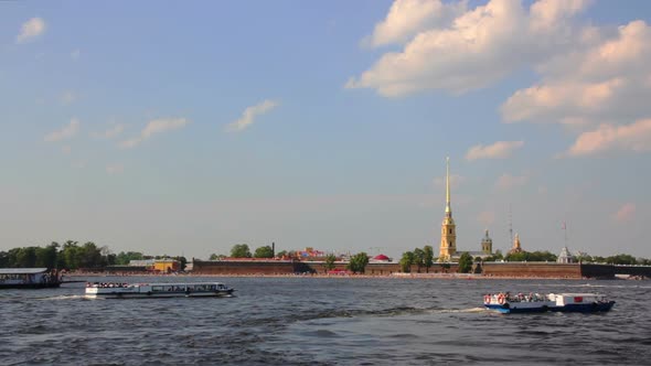 Neva River In The Historical Center Of Saint-Petersburg, Russia 1