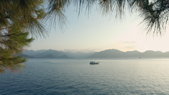 Aegean Sea, Mountains, Boats, Skyline, Horizon