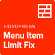WordPress Menu Item Limit Fix Plugin - CodeCanyon Item for Sale