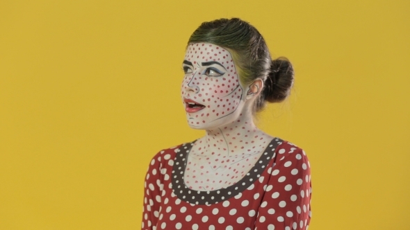 Girl Made Up As a Girl From a Comic Book