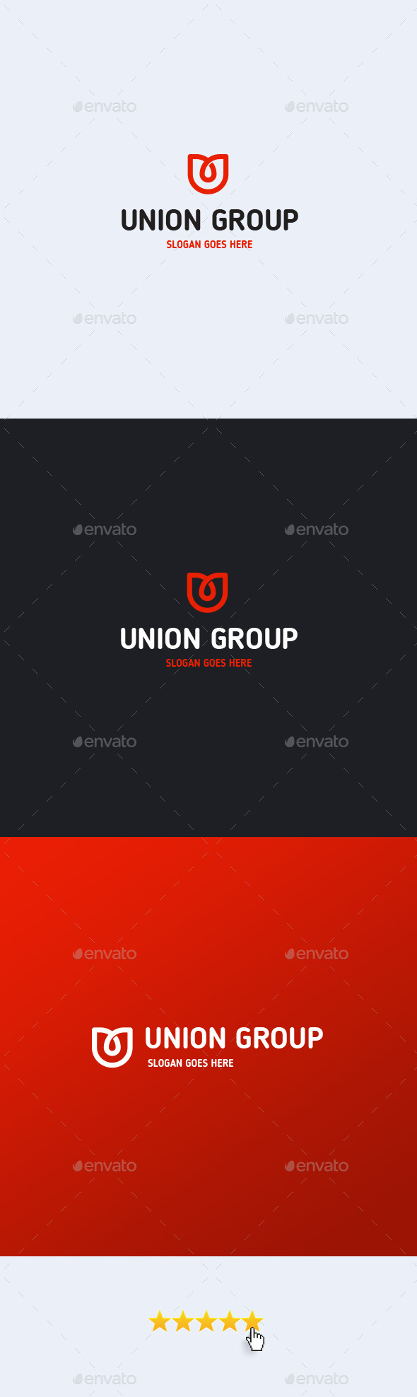 Union Group • Letter U Logo Template