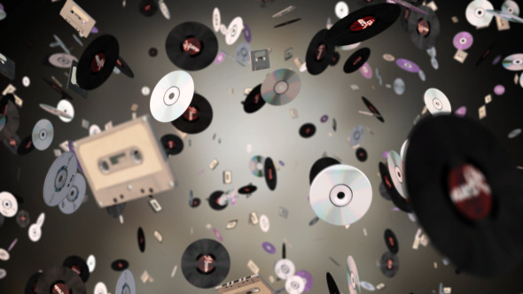 Vinyl Cds And Cassettes Background