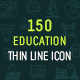 Set of Education Thin Line Icons - GraphicRiver Item for Sale