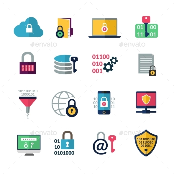 Data Encryption Icons