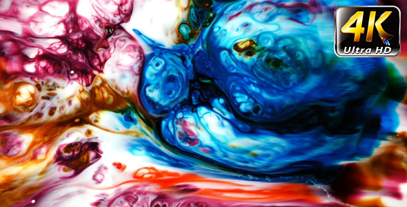 Abstract Colorful Paint Ink Liquid Explode 12