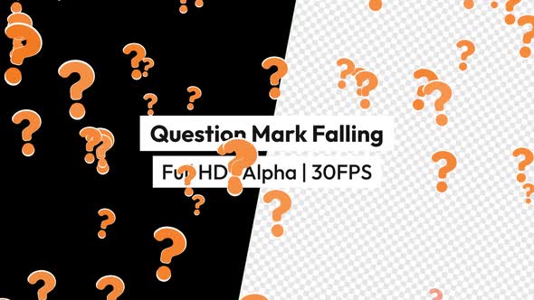 Question Mark Falling with Alpha