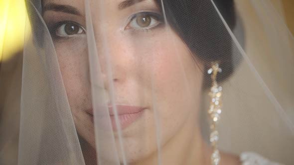 Bride Covered With Veil