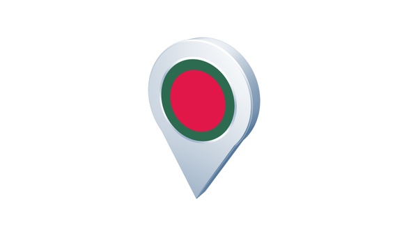 Bangladesh Flag Pin Icon