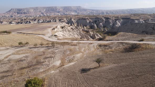 Cappadocia Landscape Aerial View. Turkey. Goreme National Park