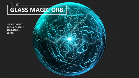 Blue Glass Magic Orb