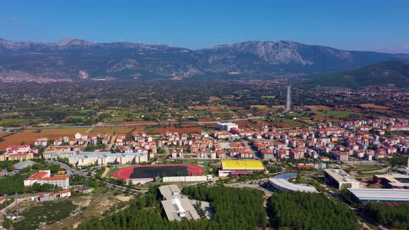 Beautiful Aerial Panoramic Townscape Scenery