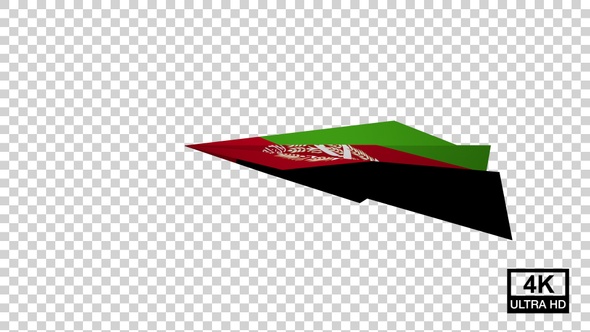 Paper Airplane Of Afghanistan Flag V2