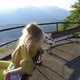Woman in Lugano Monte Bre Mount - VideoHive Item for Sale