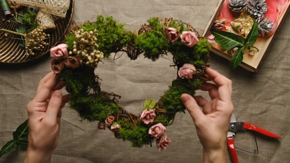 Heart Shaped Floral Wreath for St