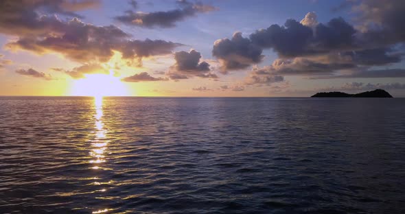 Island Of Guadeloupe At Sunset