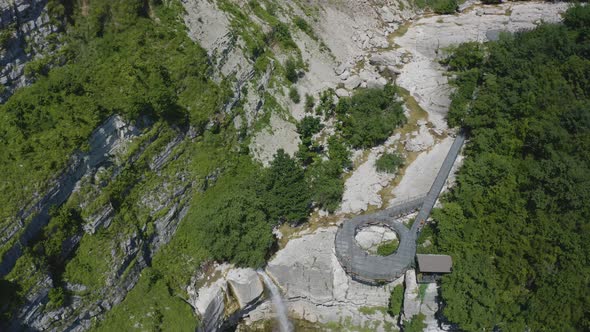  Kinchkha waterfall in Georgia, Europe. 