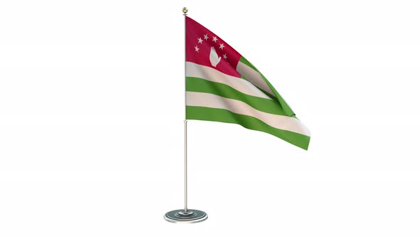 Abkhazia  Small Flag Pole Loops With Alpha