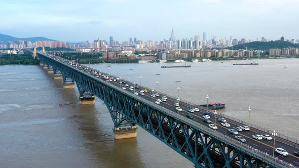 urban construction landscape,yangtze river bridge